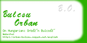 bulcsu orban business card